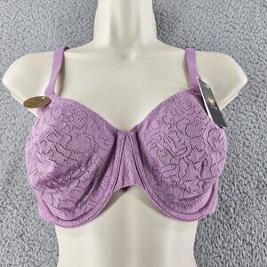 Wacoal Bra Womens 36D Purple Lace Underwire Padded 855345 Full Coverage‎ Support